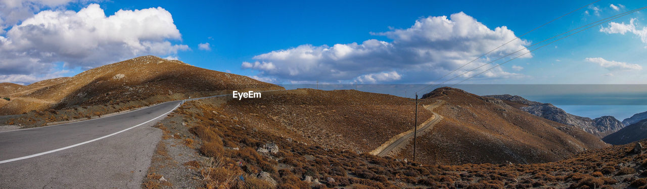 Panoramic view of road against sky