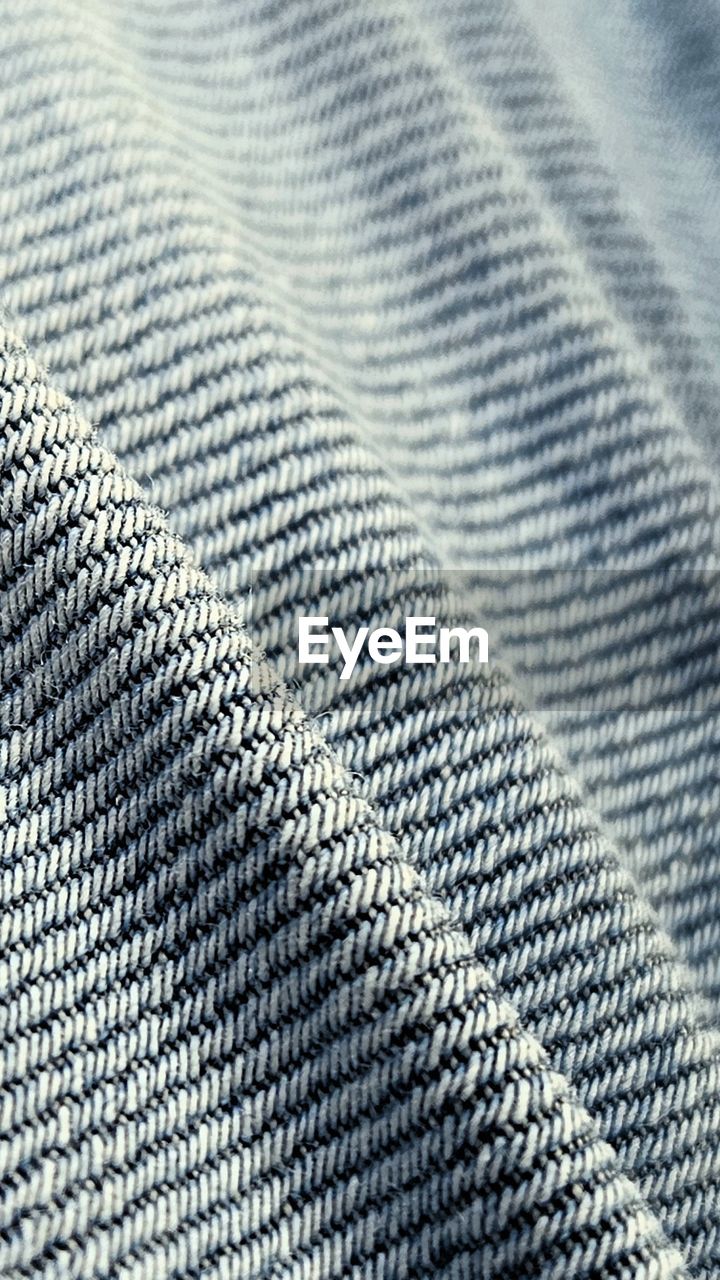 pattern, backgrounds, full frame, textile, textured, close-up, no people, indoors, line, mesh, net, jeans, denim, high angle view, flooring, abstract