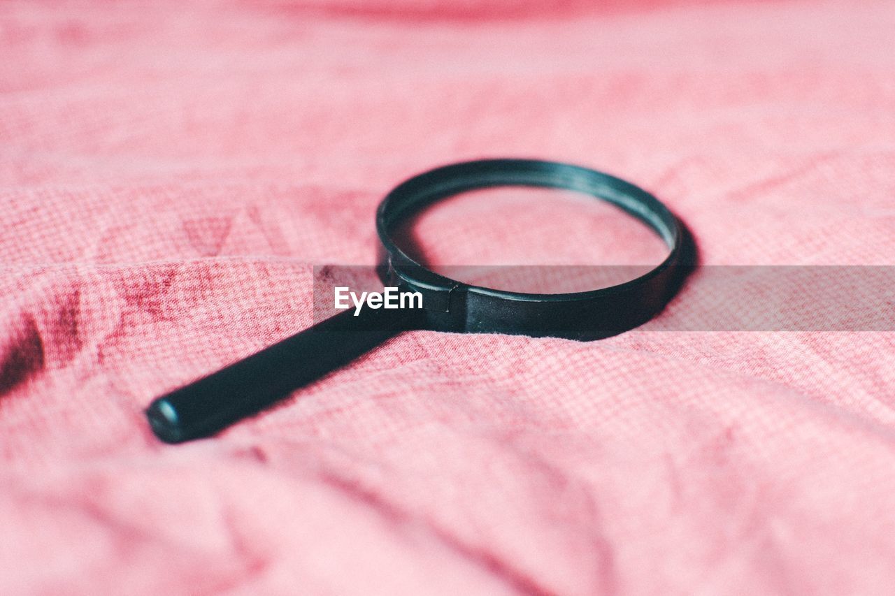 Close-up of magnifying glass
