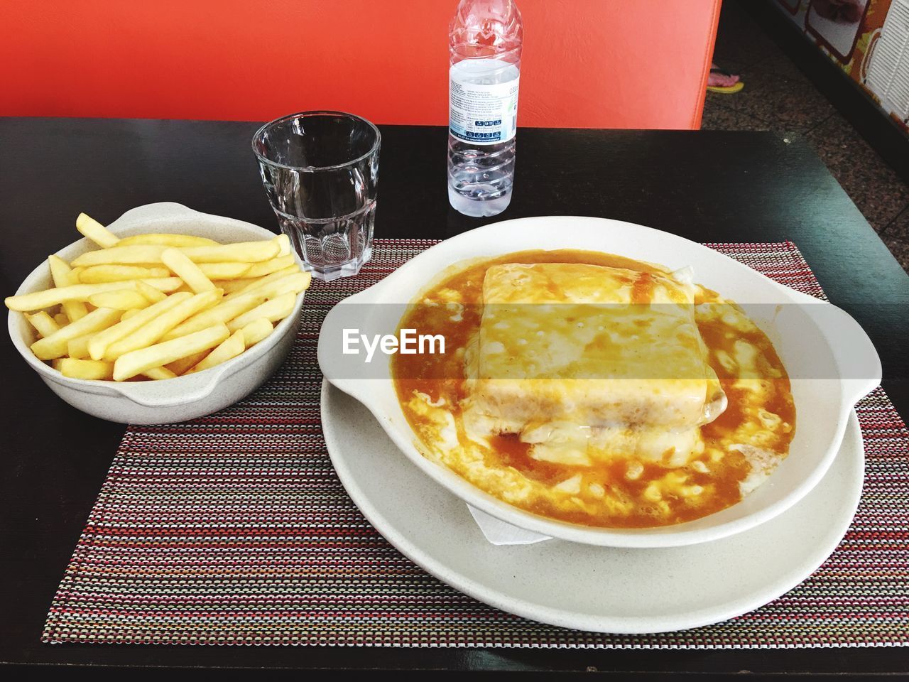 HIGH ANGLE VIEW OF MEAL SERVED IN PLATE