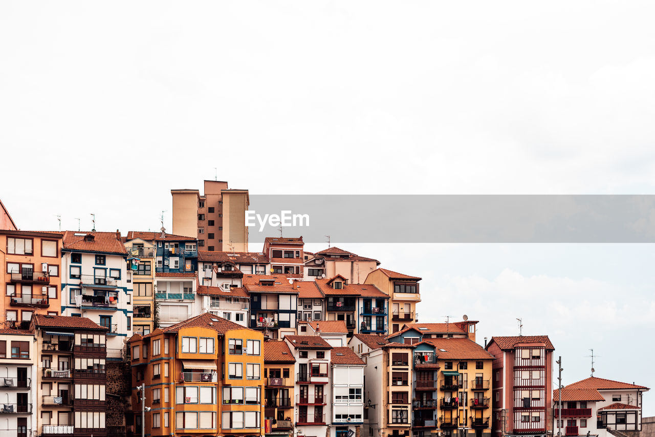 Low angle view of buildings against sky