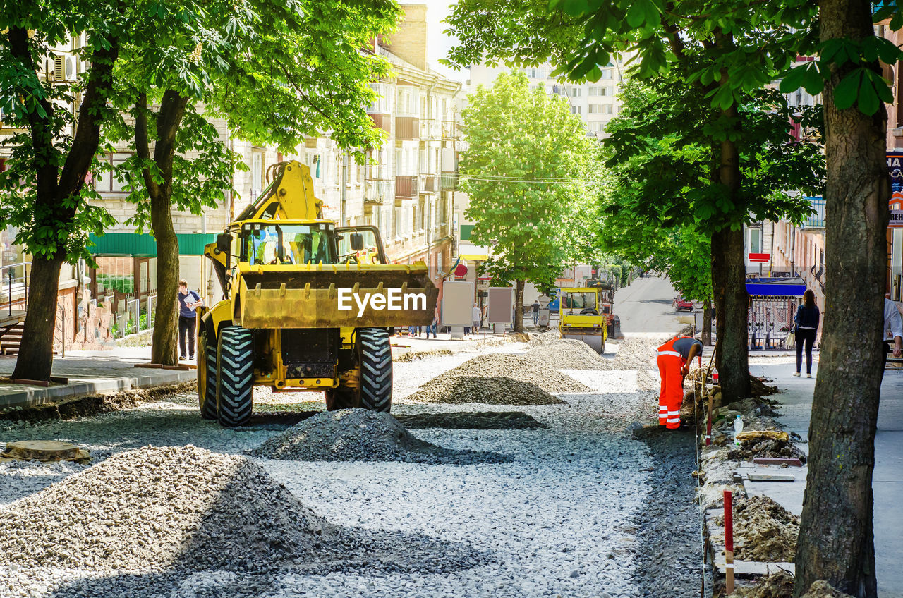 VIEW OF CONSTRUCTION SITE BY ROAD