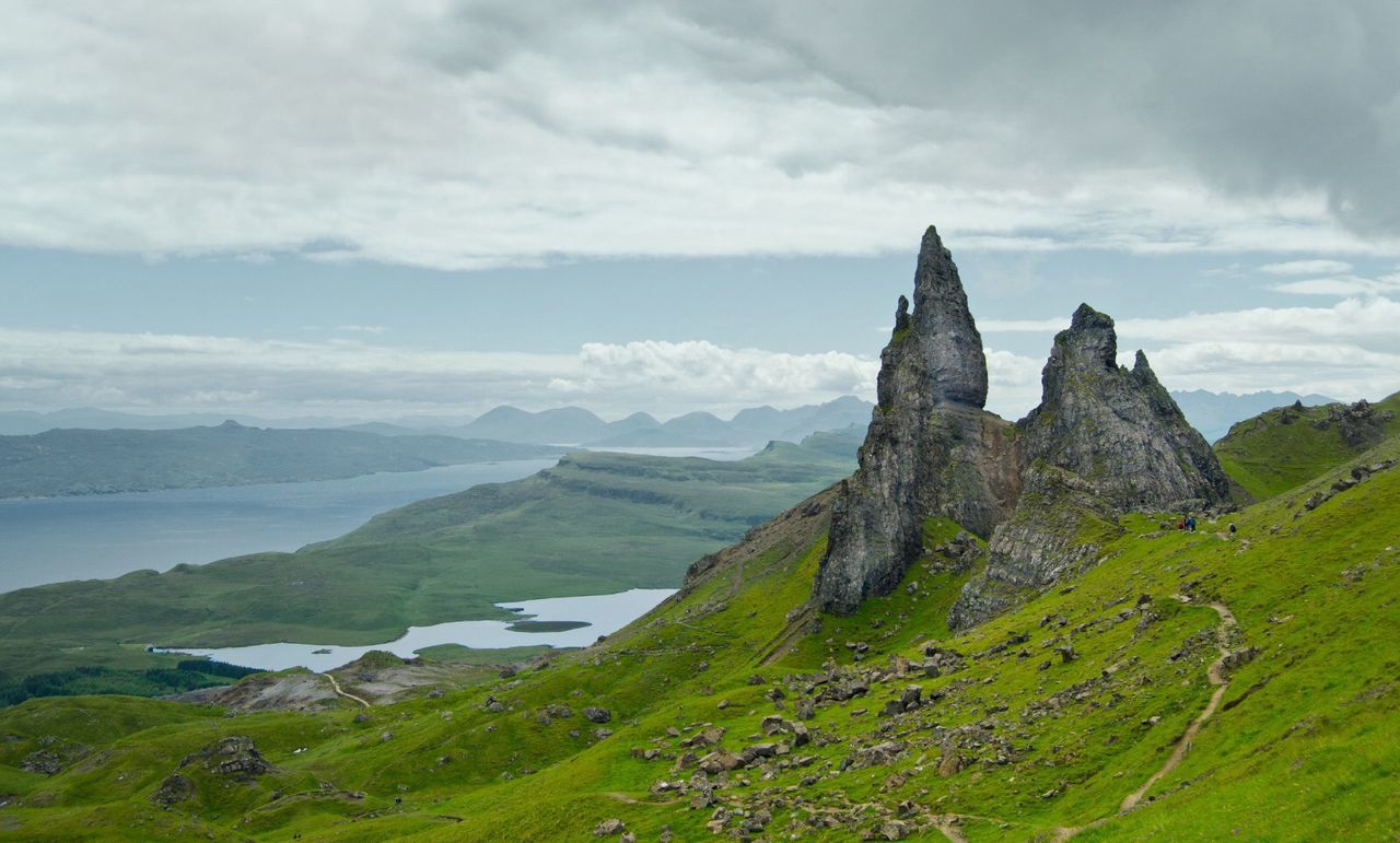 Panoramic view of cliffs