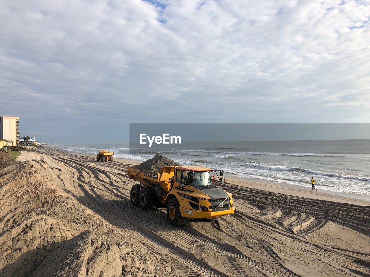 VIEW OF CONSTRUCTION SITE AT SEA SHORE