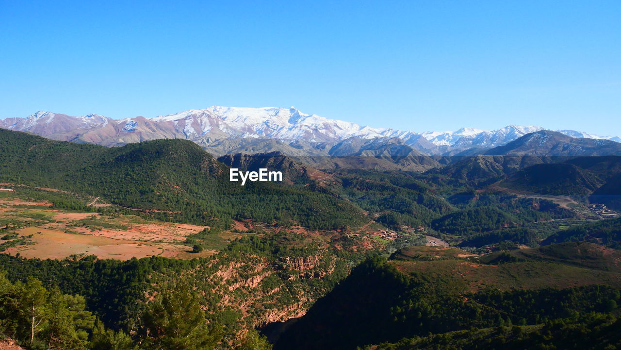 SCENIC VIEW OF LANDSCAPE AGAINST CLEAR BLUE SKY