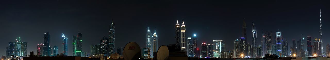 City skyline at night