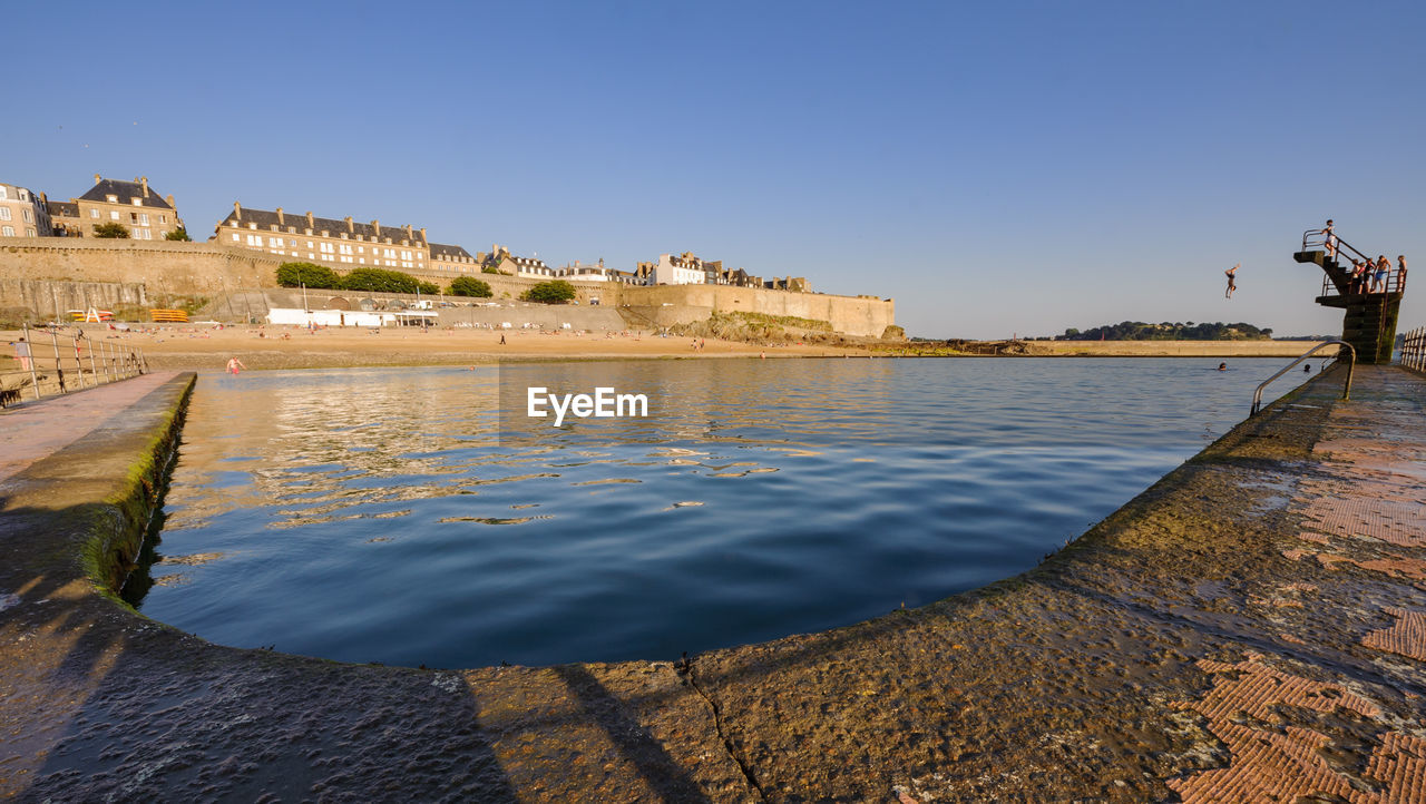 Tidal pool in saint malo