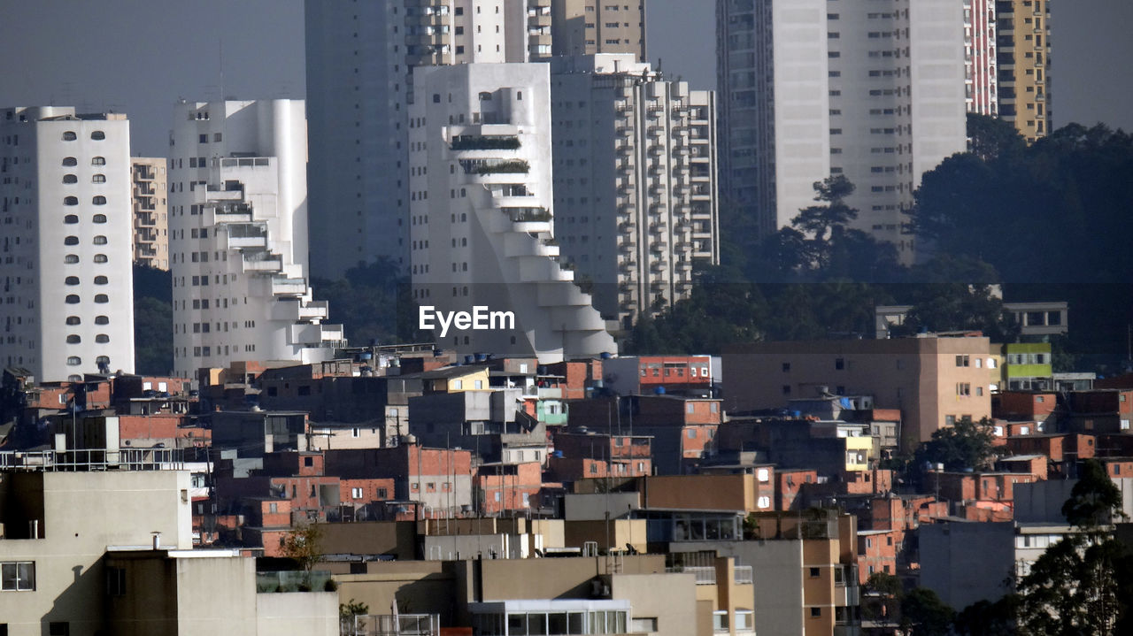 High angle shot of cityscape