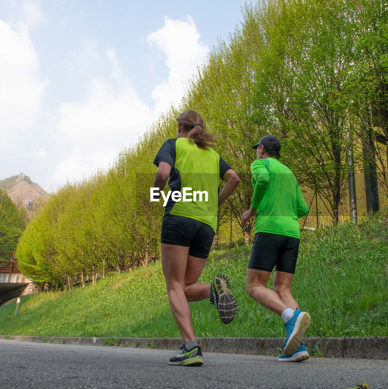 Boys running to maintain physical fitness