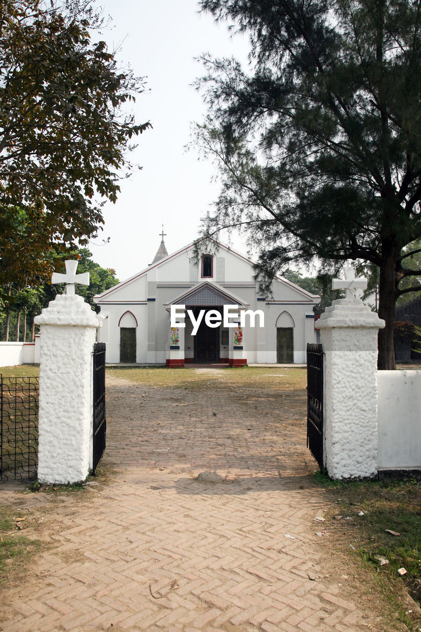 Walkway leading towards church