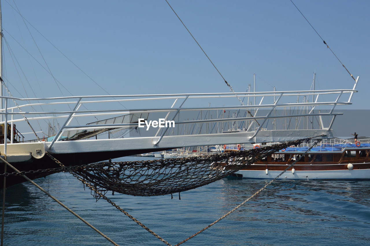 Yachts in bodrum bay on the mediterranean sea