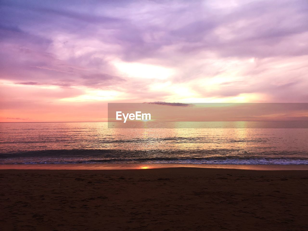 SCENIC VIEW OF SEA DURING SUNSET