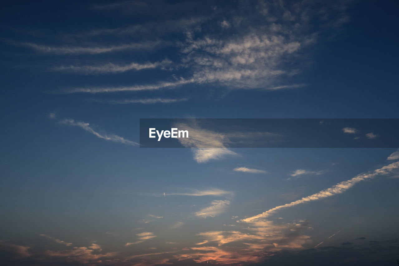 Low angle view of clouds in sky