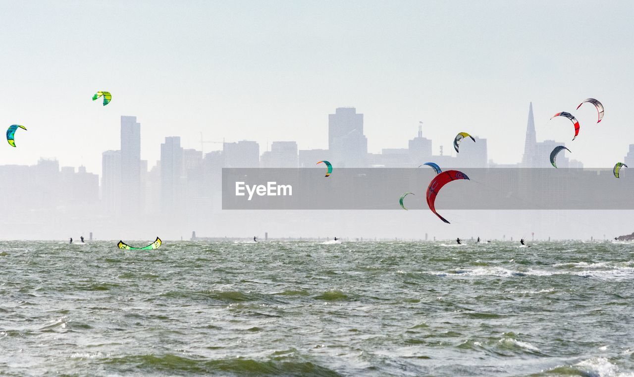 Windsurfing on san francisco bay