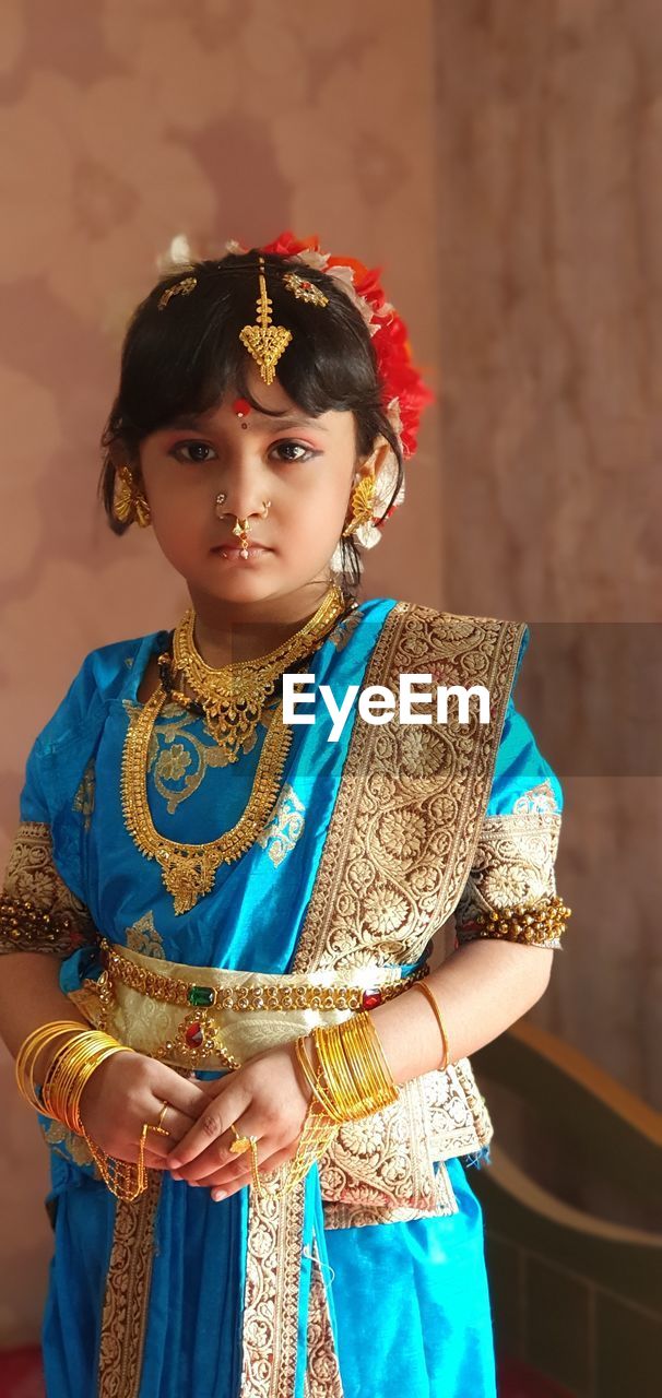 Portrait of girl wearing traditional clothing