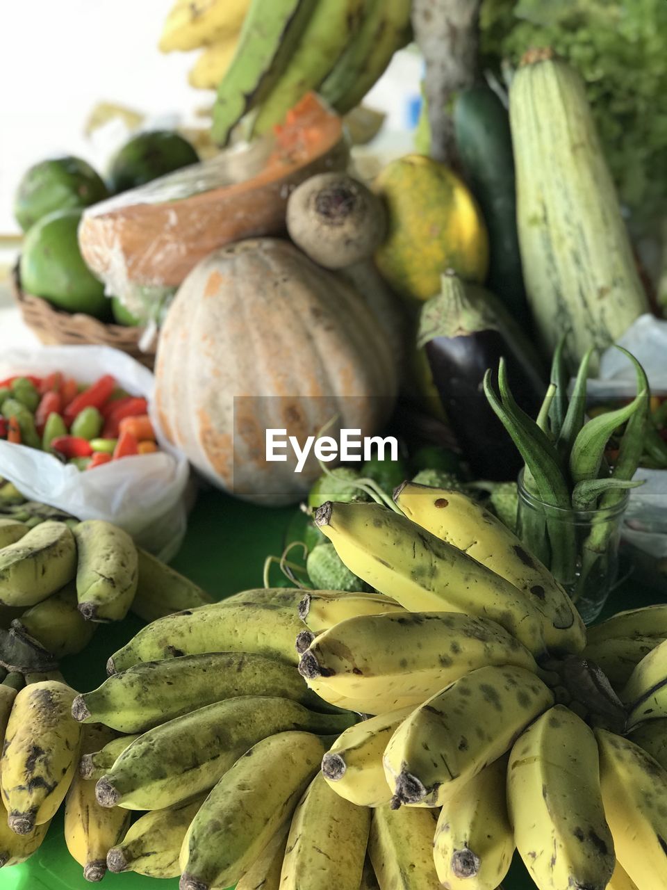 Close-up of tropical fruits for sale in market in biopeba island brazil