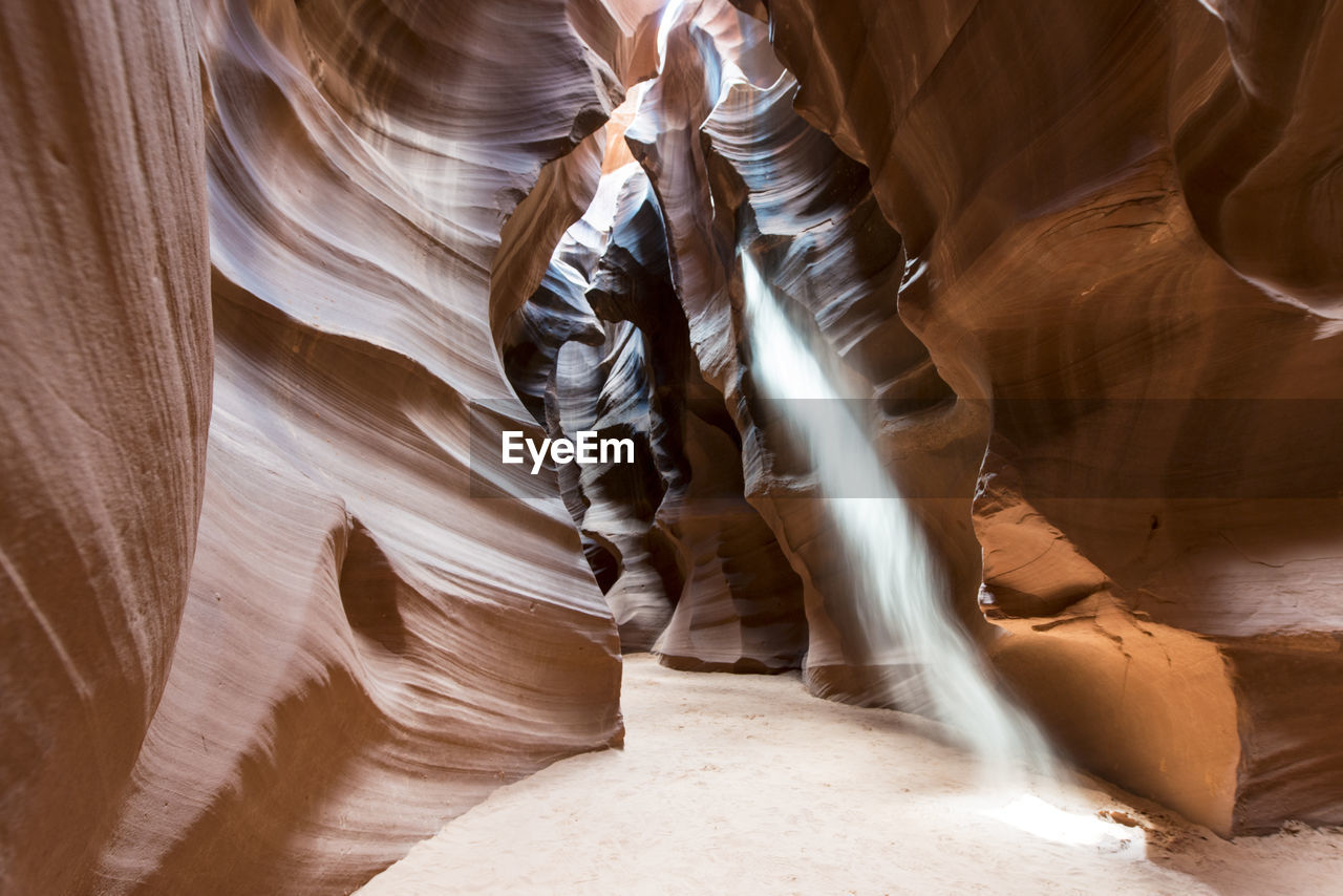 Low angle view of antelope canyon