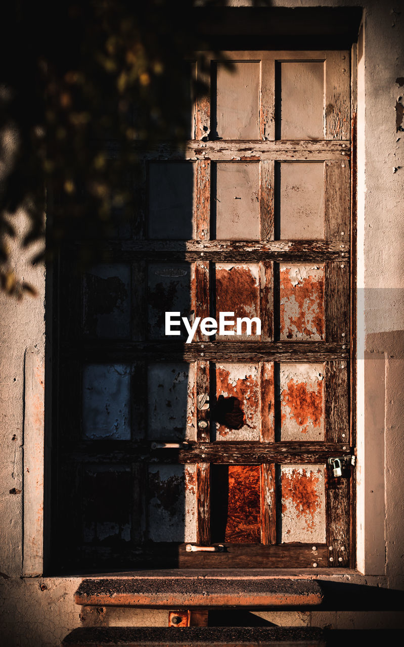 Window of old abandoned building