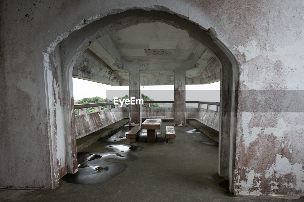 Interior of abandoned building