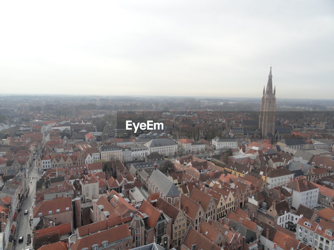 Aerial view of buildings in city