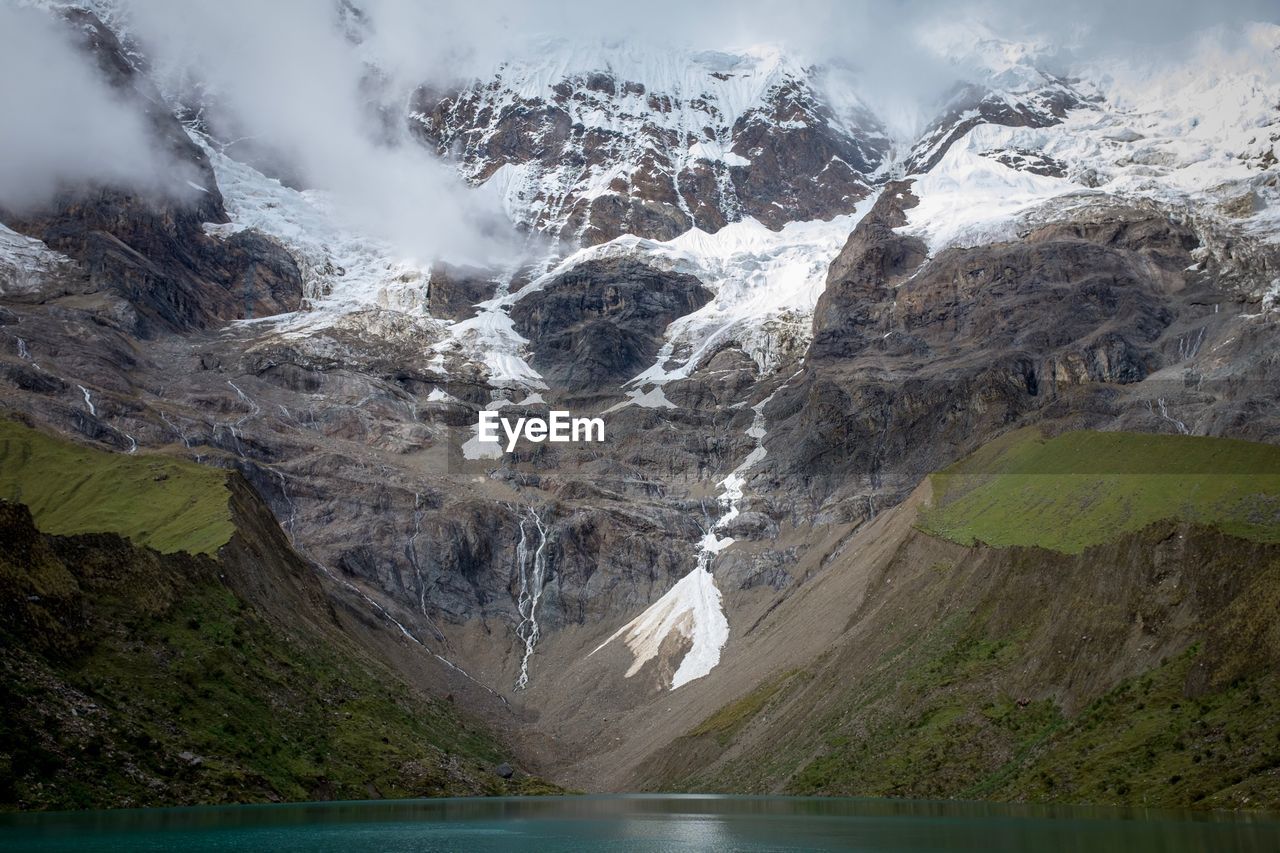 Scenic view of lake against mountain
