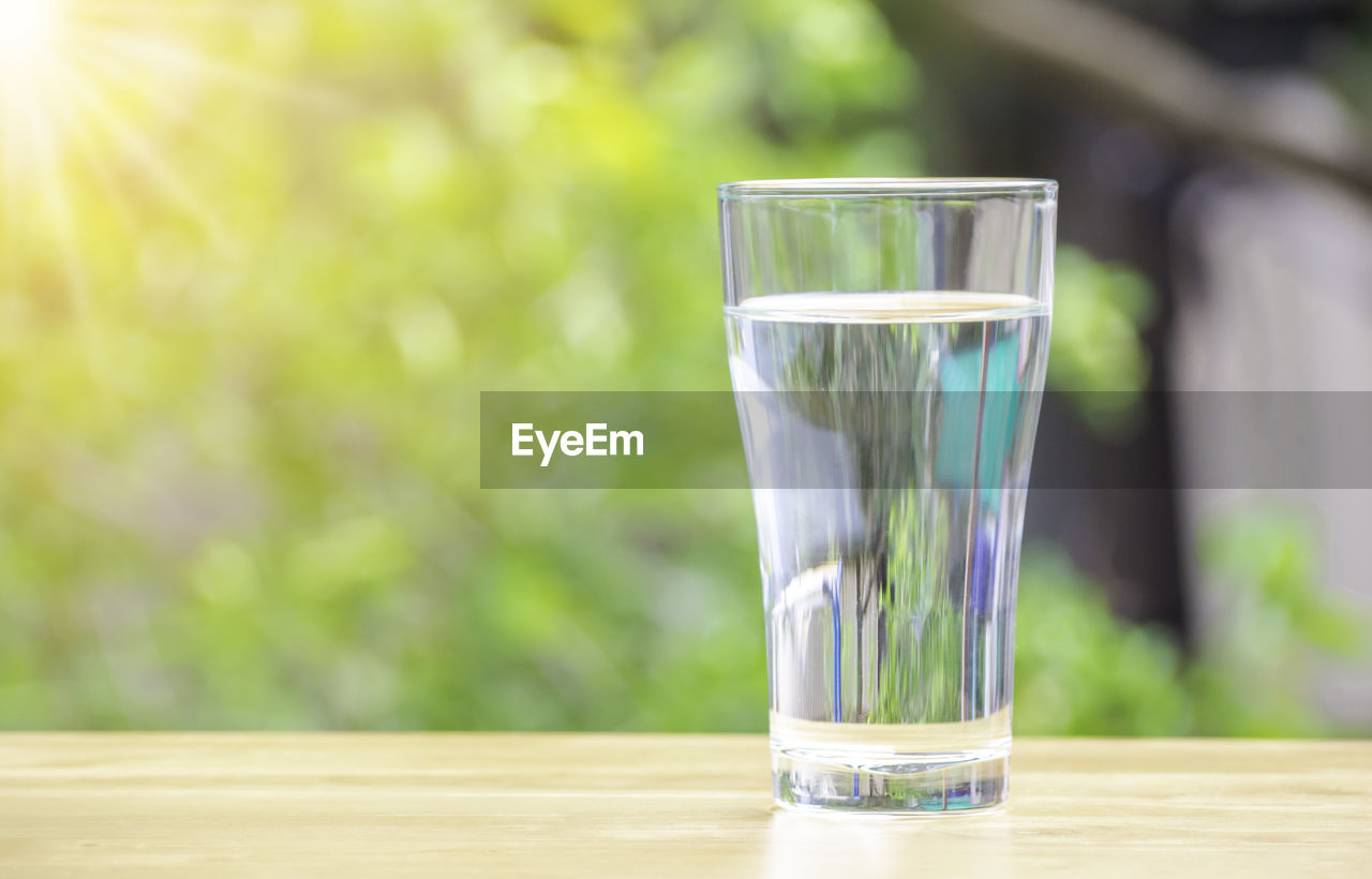 close-up of drink in glass on table