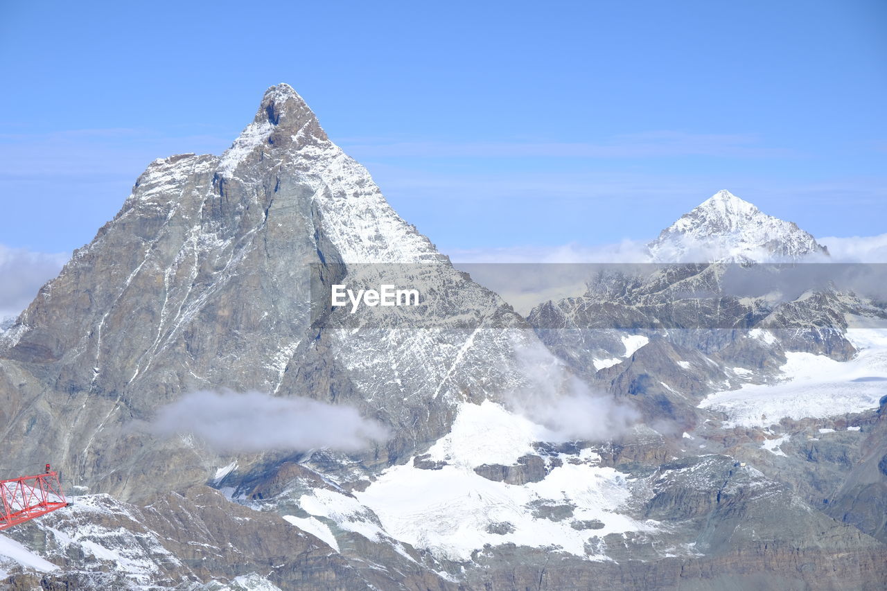 Snow covered mountain against sky