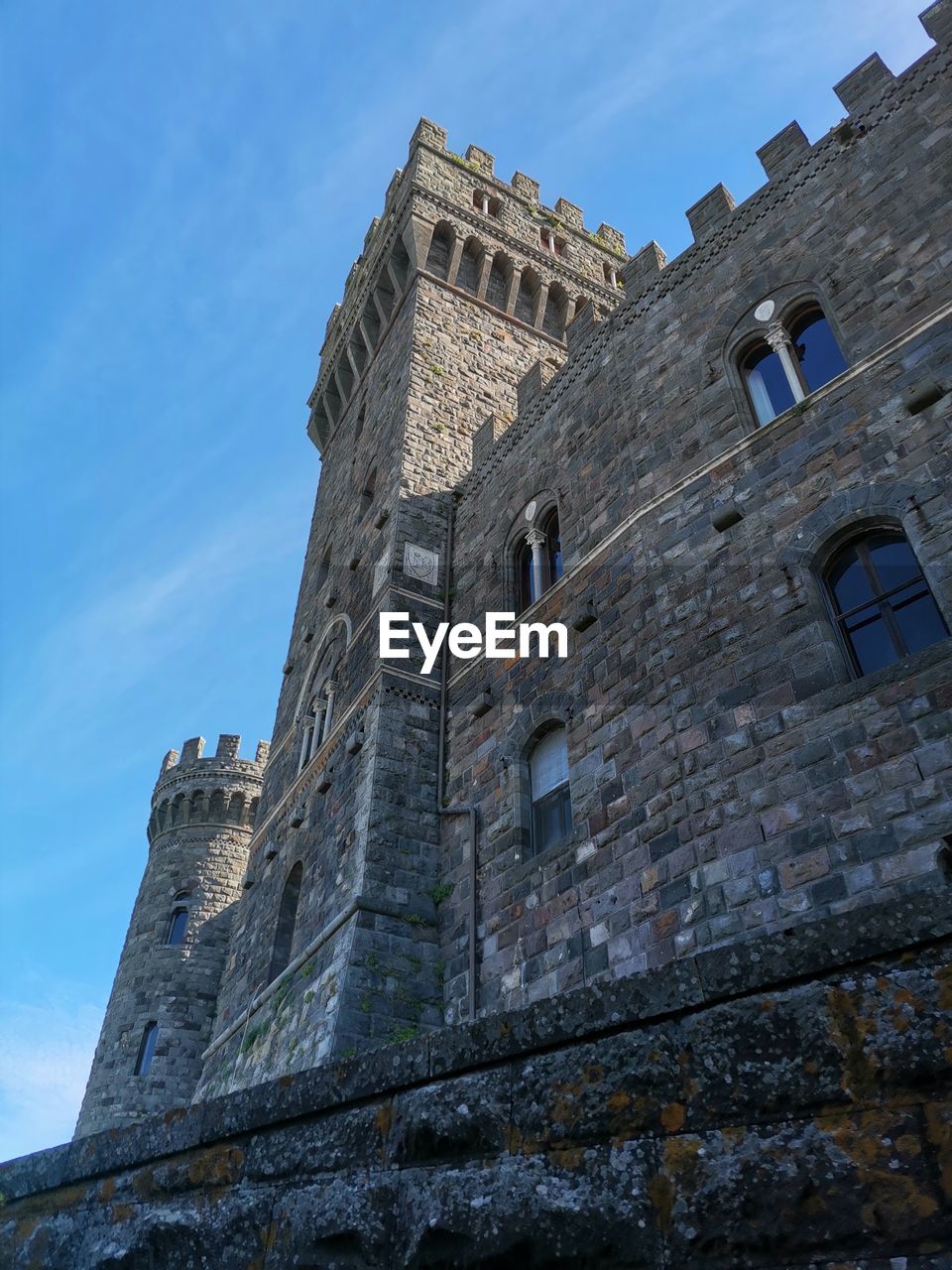 Low angle view of historic building against sky