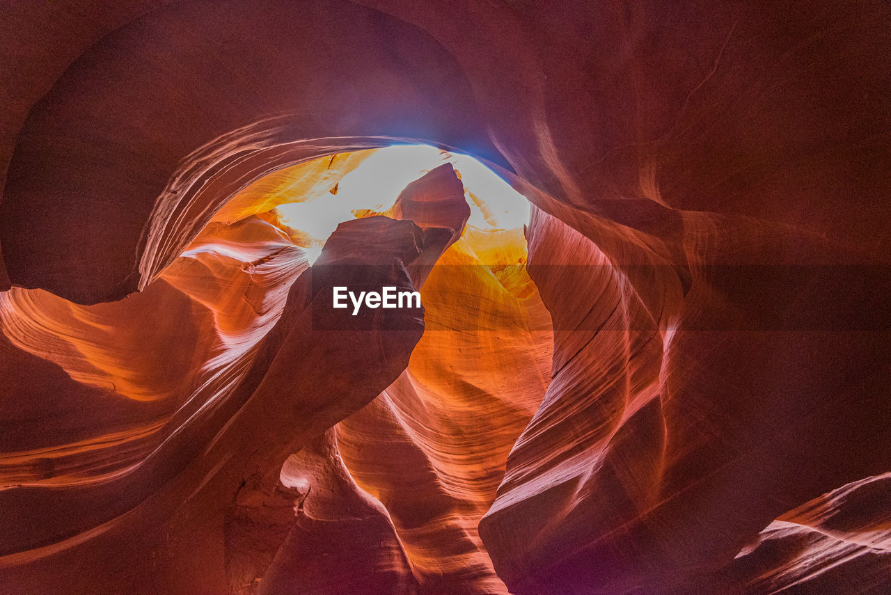 Low angle view of rock formation