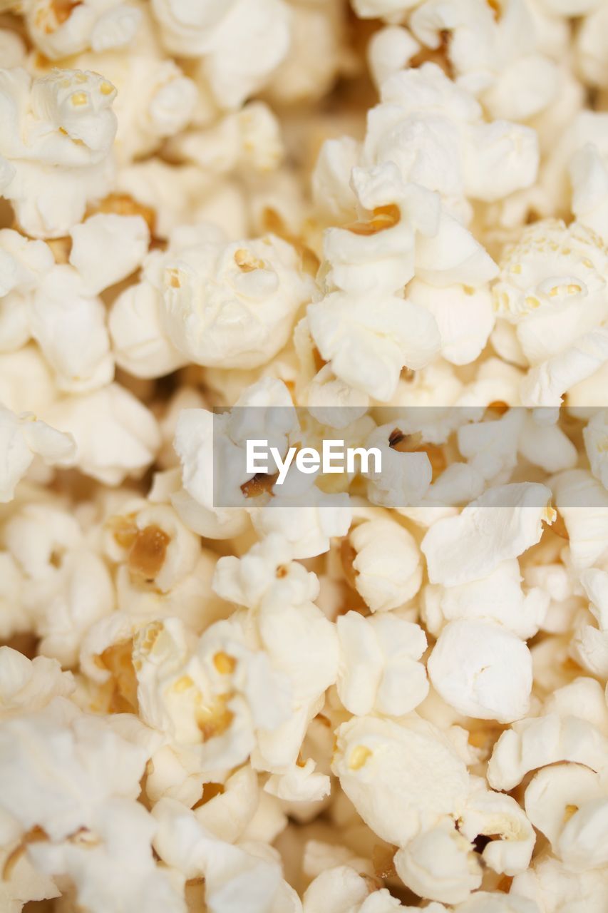 Full frame shot of popcorn