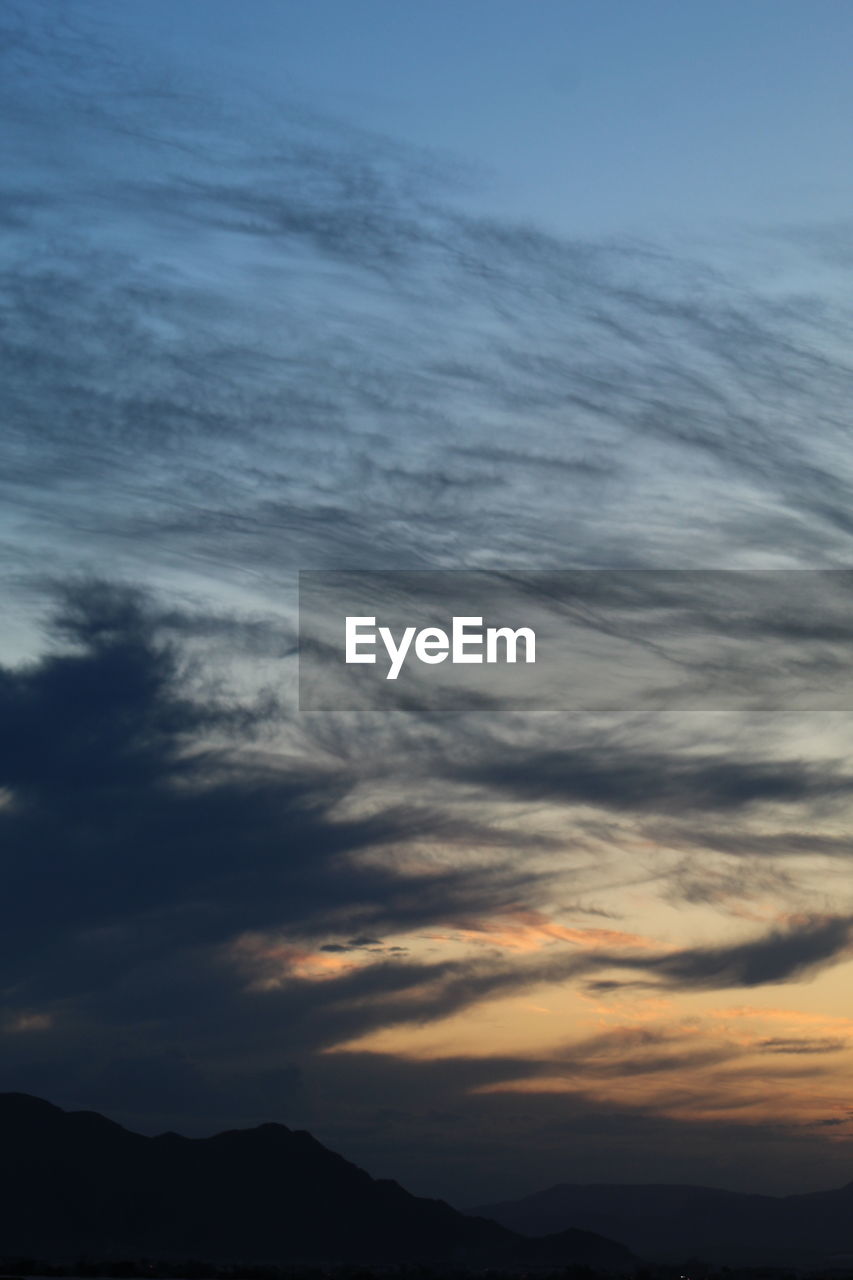 LOW ANGLE VIEW OF SKY DURING SUNSET