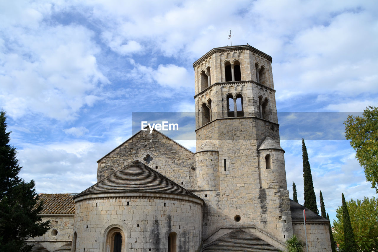 Low angle view of church against sky