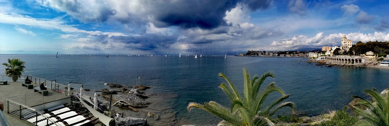 Panoramic view of sea against sky