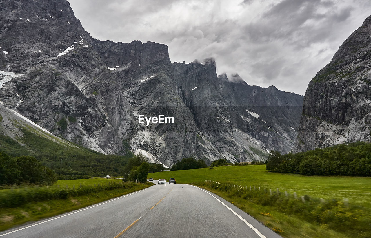 The troll wall or trollveggen, romsdalen valley, rauma, møre og romsdal, norway.