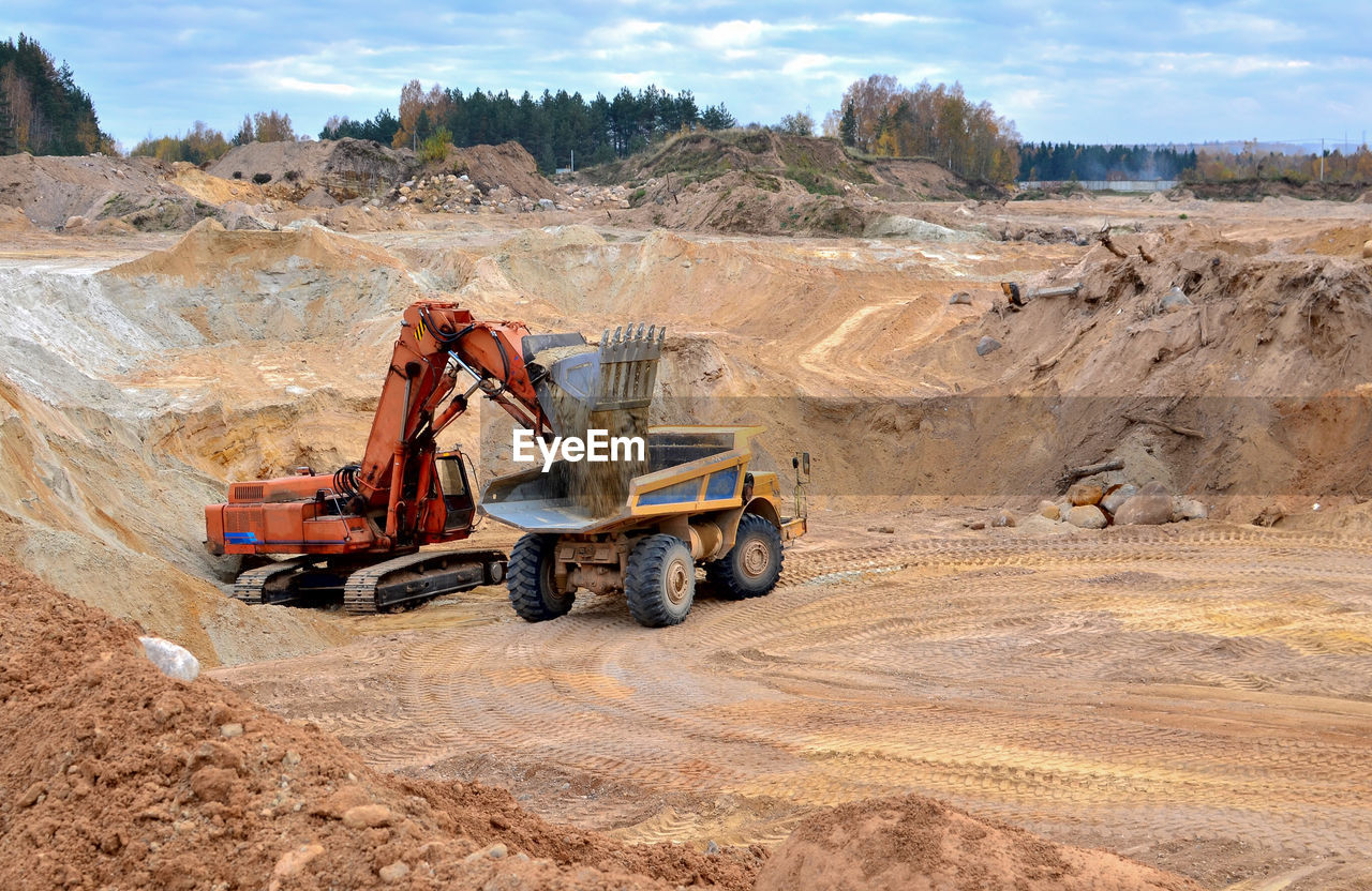VIEW OF CONSTRUCTION SITE ON LANDSCAPE