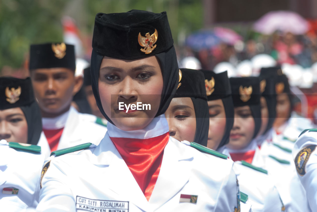 Soldiers during military parade