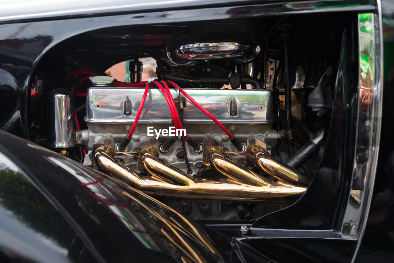 Close-up of car engine