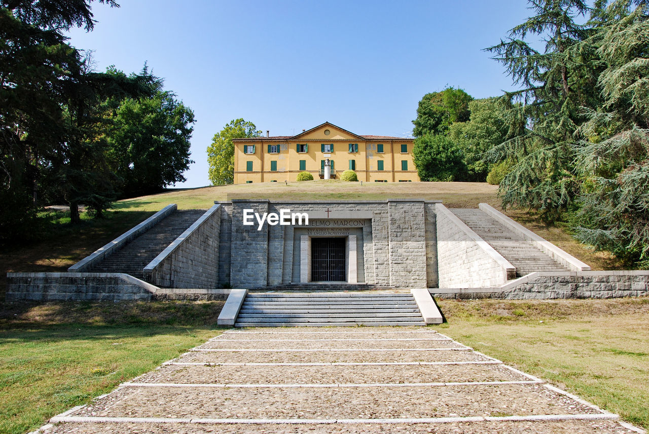 Villa Griffone and the Mausoleum of Guglielmo Marconi - Pontecchio Marconi, Sasso Marconi, Bologna, Emilia Romagna, Italy. Bologna Emilia Romagna European  Italia Travel Architecture Building Built Structure Europe Guglielmo Marconi History Italian Italy Marconi Mausoleum Museum Old Outdoors Pontecchio Marconi Sasso Marconi The Past Tourism Travel Destinations Villa Villa Griffone