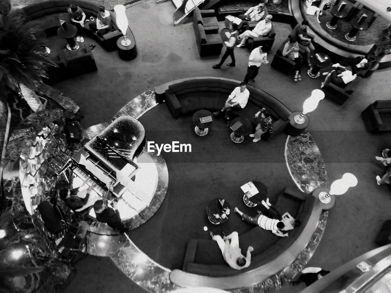 HIGH ANGLE VIEW OF SHOPPING CART AT CONSTRUCTION SITE