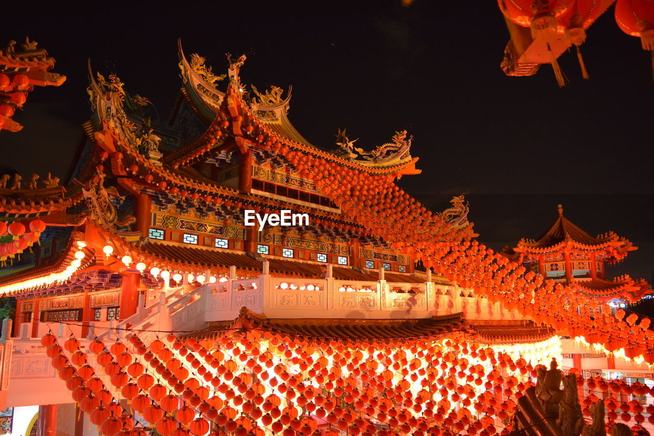 Lanterns decoration at thean hou temple in kuala lumpur