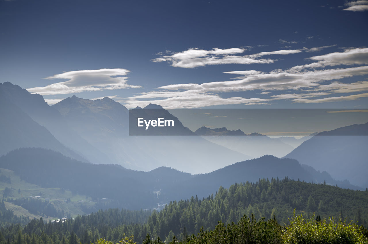 Low angle view of mountains against sky