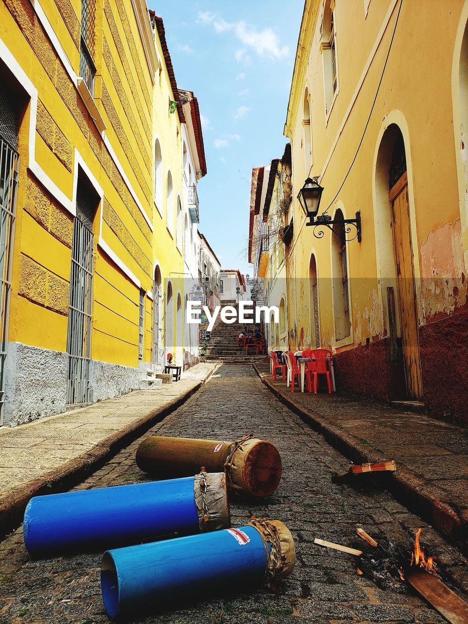 EMPTY ROAD ALONG BUILDINGS