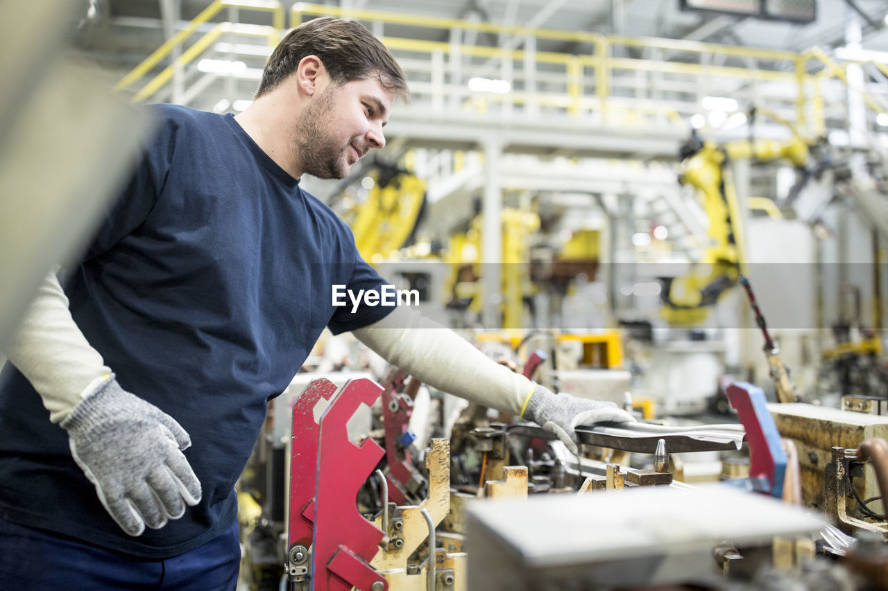 Man working in a modern factory