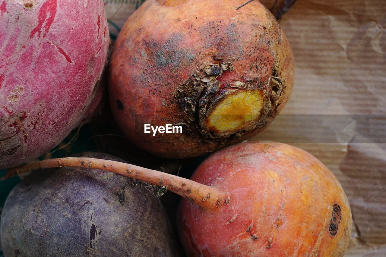 Close-up of bertroot for sale in market