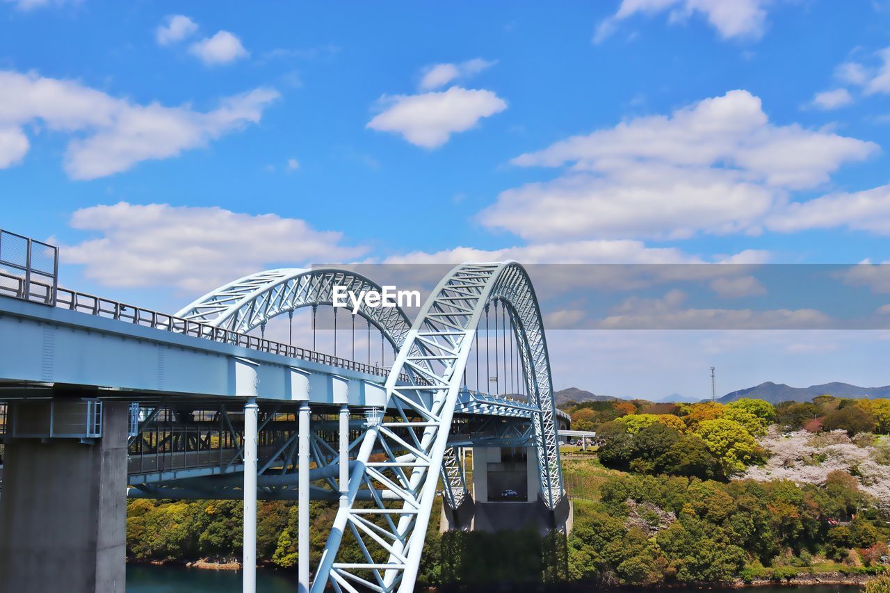 Low angle view of bridge against sky