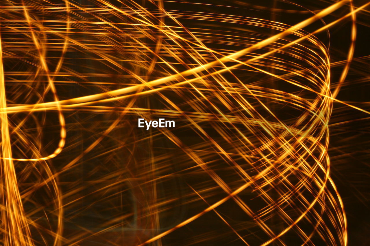 Close-up of light painting at night