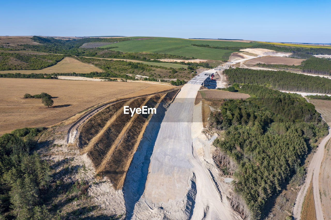 Construction of a new road between hills