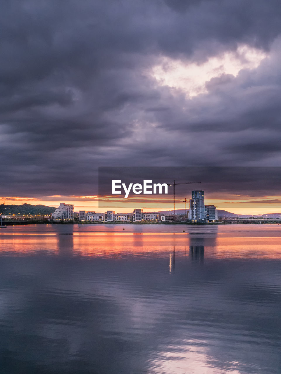 Cloudy sky over sea during sunset