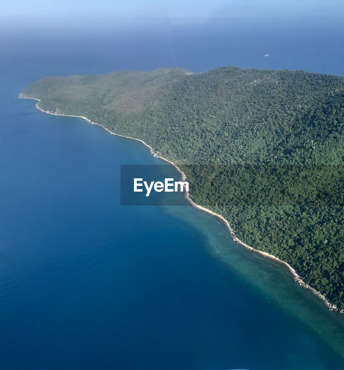 Aerial view of sea against sky