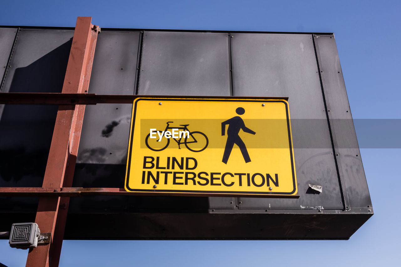 Low angle view of road sign